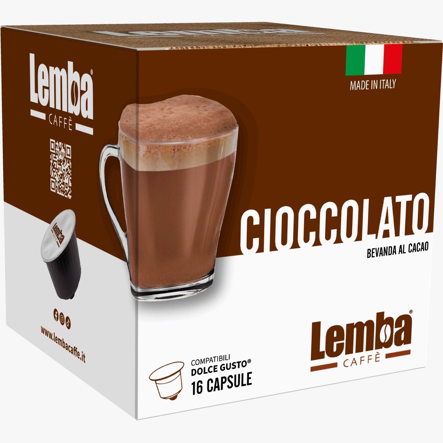 Capsule cioccolato dolce gusto pacchetto da 16 pezzi