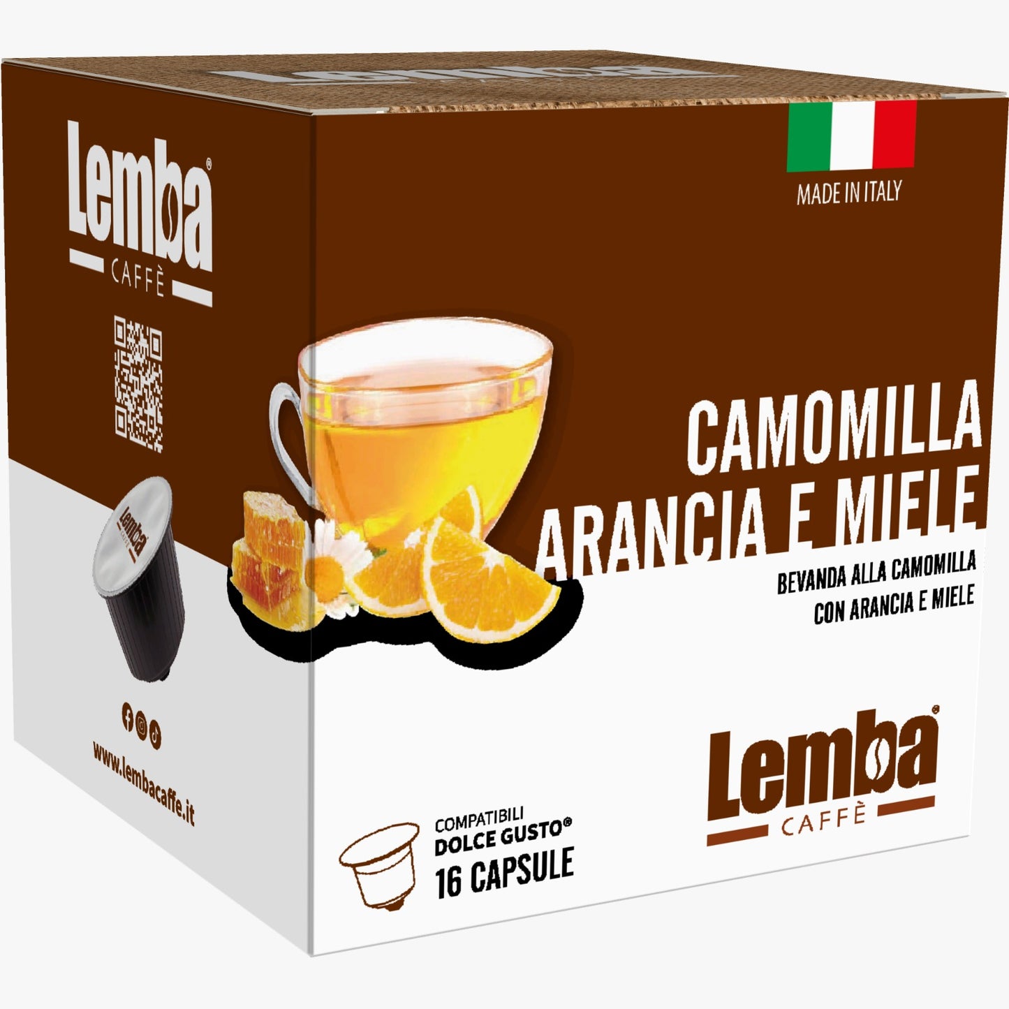 Capsule camomilla arancia e miele dolce gusto pacchetto da 16