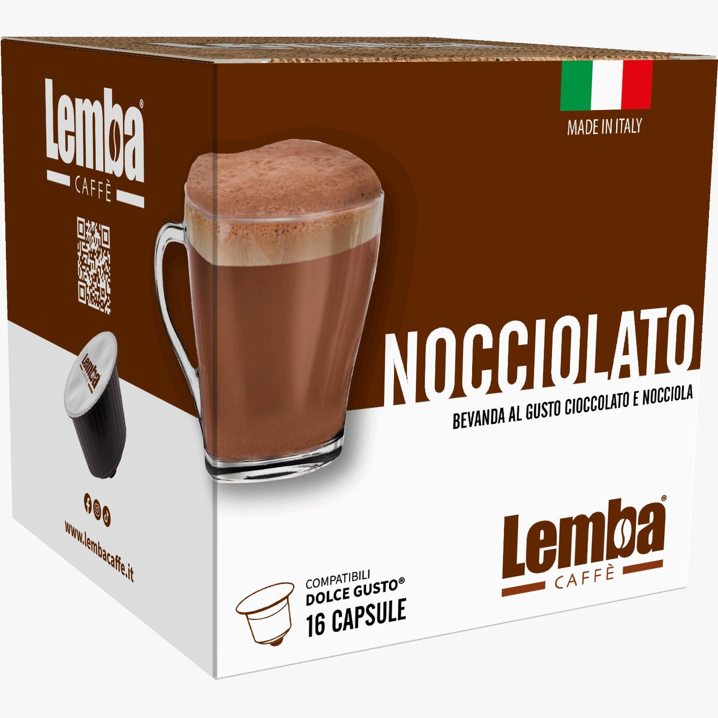 Capsule nocciolato dolce gusto pacchetto da 16 pezzi