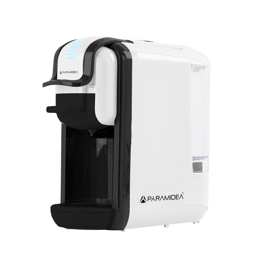 PYRAMIDEA PLUS Macchina per Caffè 3 in 1 Digitale compatibile con Nespresso Dolcegusto e Cialde Bevande Fredde da 0,6L Bianco